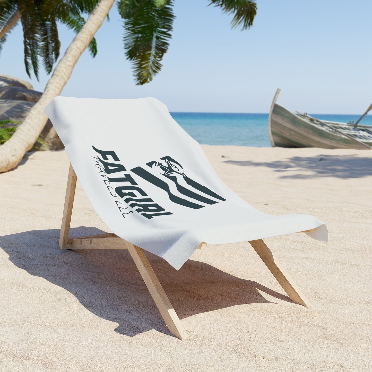 Beach Towel — FatGirl Travels LLC Logo Beach Towel