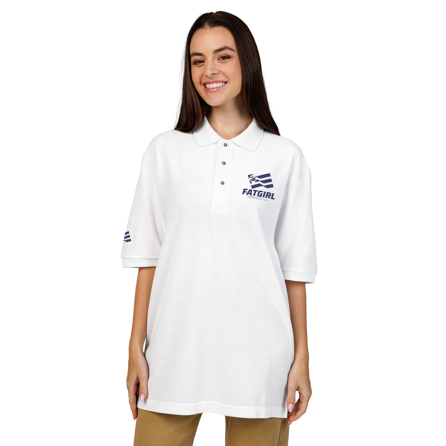 Embroidered 'Fatgirl' Logo Polo Shirt — Casual Branded Work & Team Polo