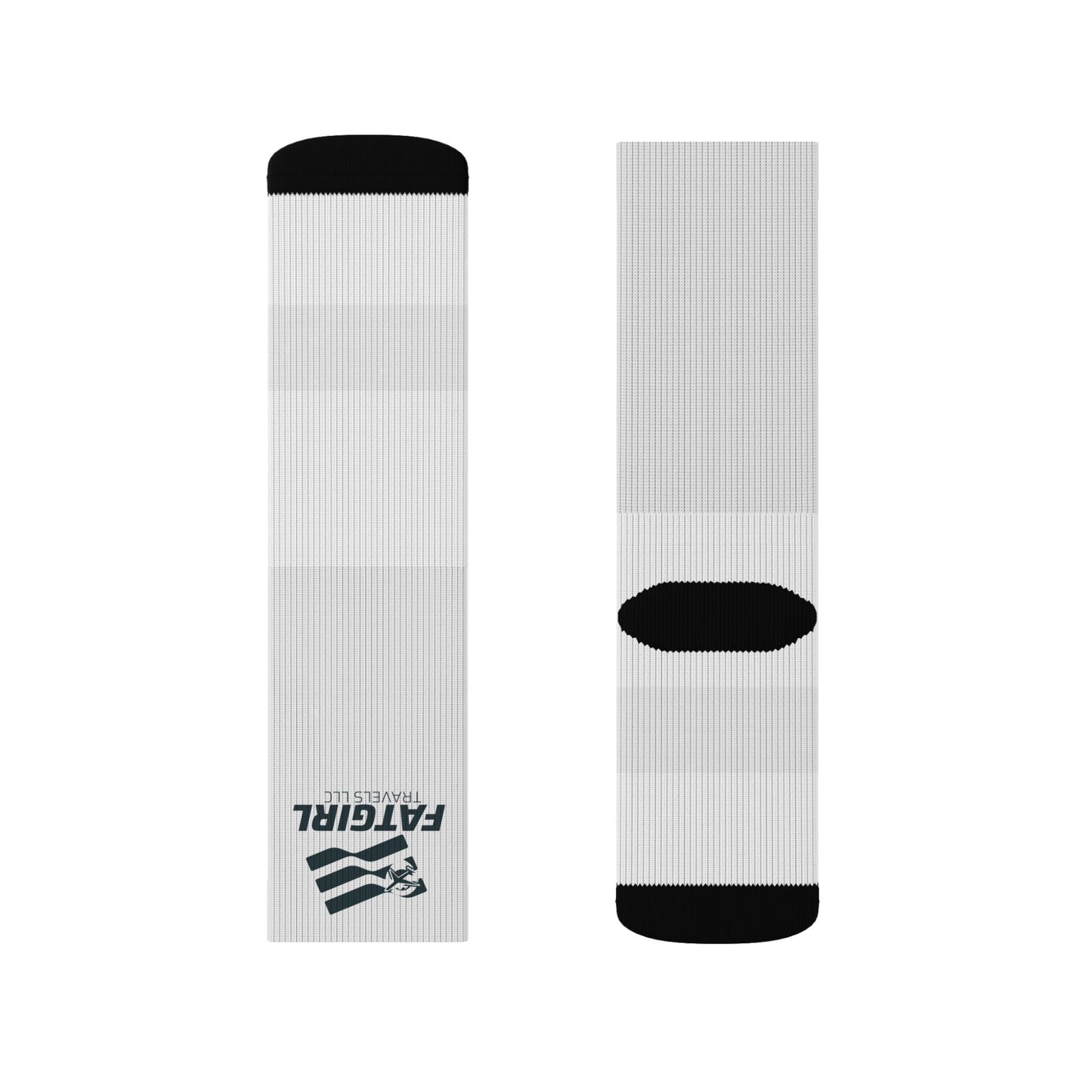 Sporty Sublimation Socks — 'GIRL' Logo Athletic Crew Socks