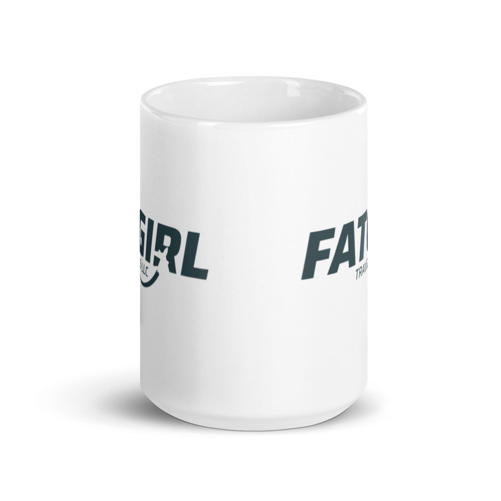 Fat Girl White glossy mug