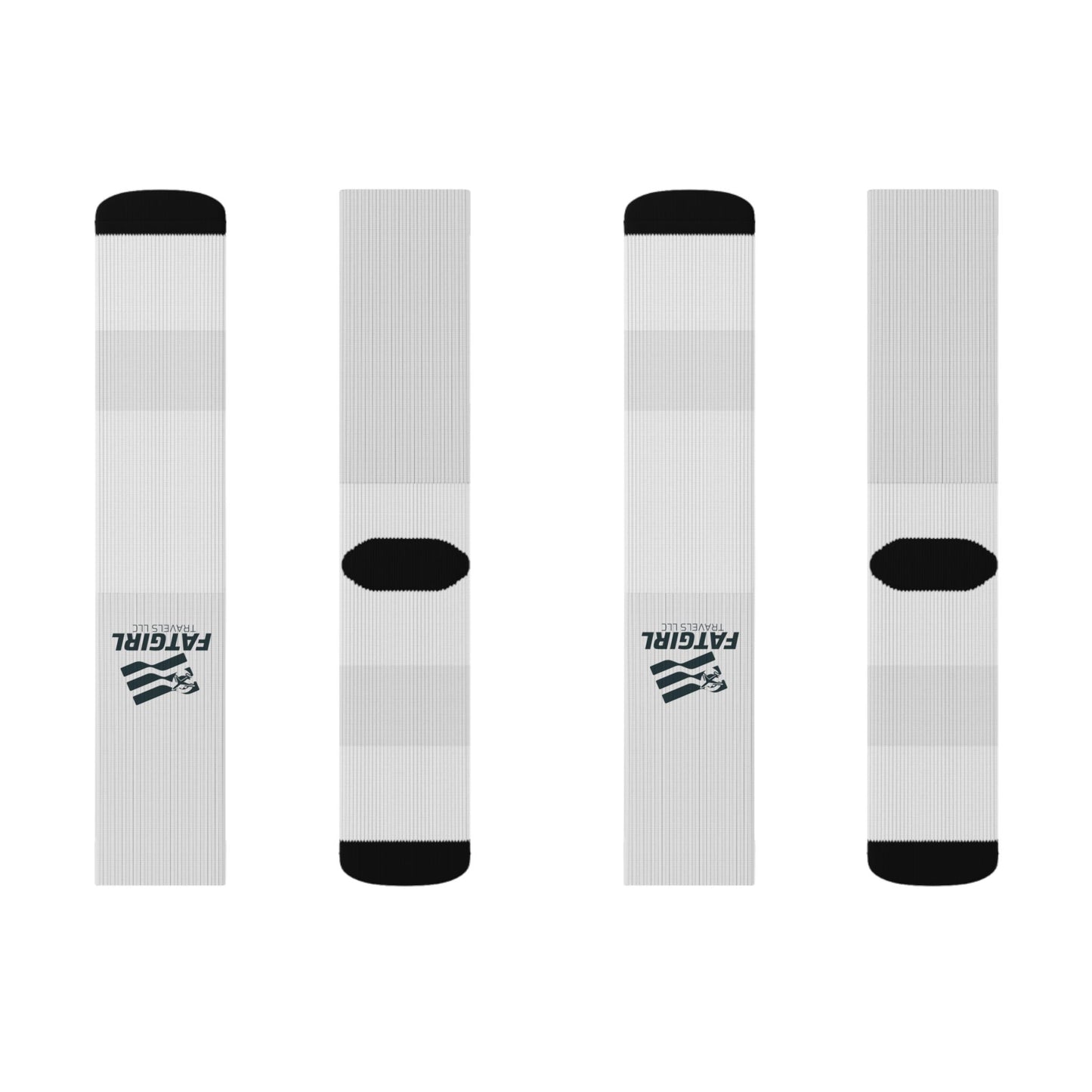 Sporty Sublimation Socks — 'GIRL' Logo Athletic Crew Socks