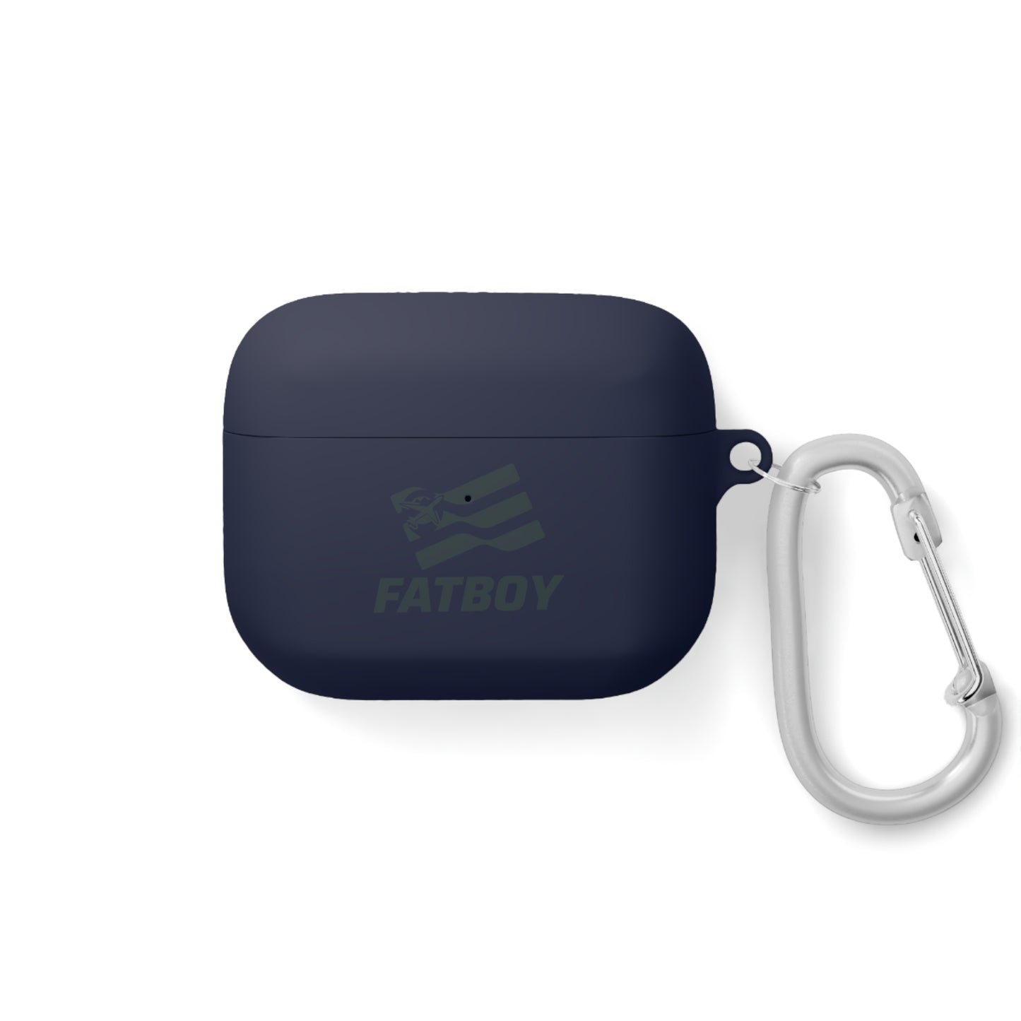 AirPods Case — "FATBOY Travels LLC" Logo Protective Cover with Carabiner