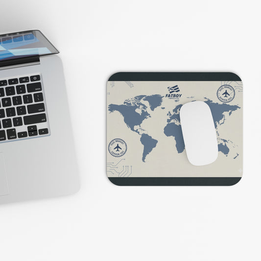 Fatboy Travels — World Map Travel Mouse Pad