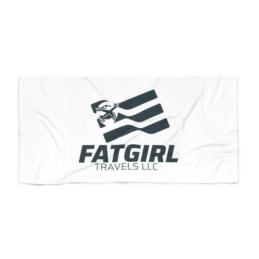 Beach Towel — FatGirl Travels LLC Logo Beach Towel