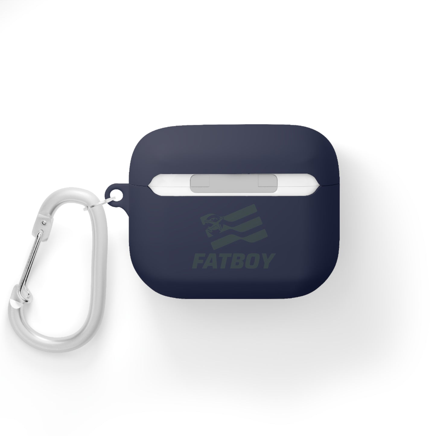 AirPods Case — "FATBOY Travels LLC" Logo Protective Cover with Carabiner