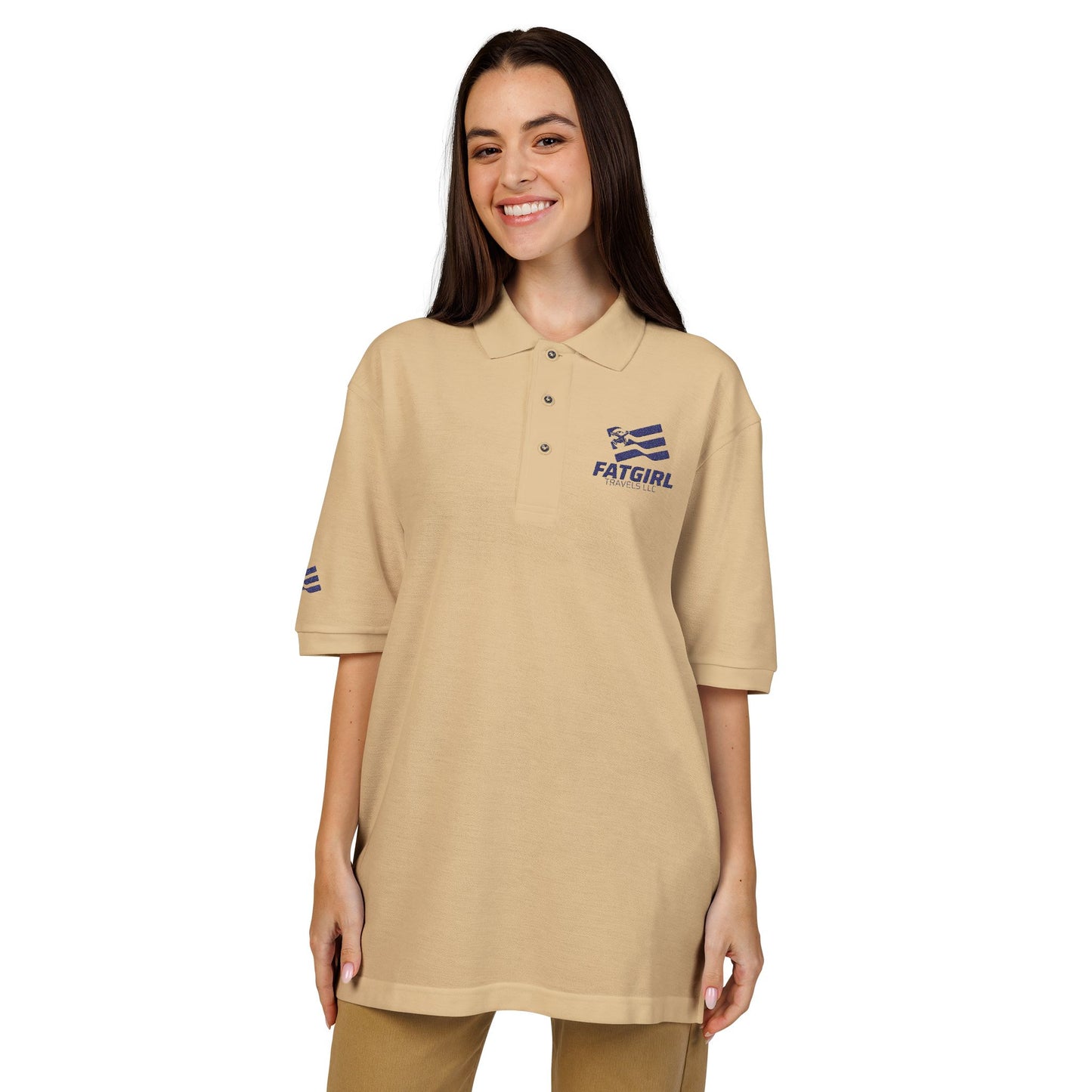 Embroidered 'Fatgirl' Logo Polo Shirt — Casual Branded Work & Team Polo
