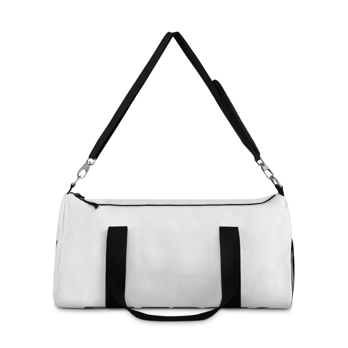 Classic White Duffel Bag – Minimal Travel & Gym Weekender