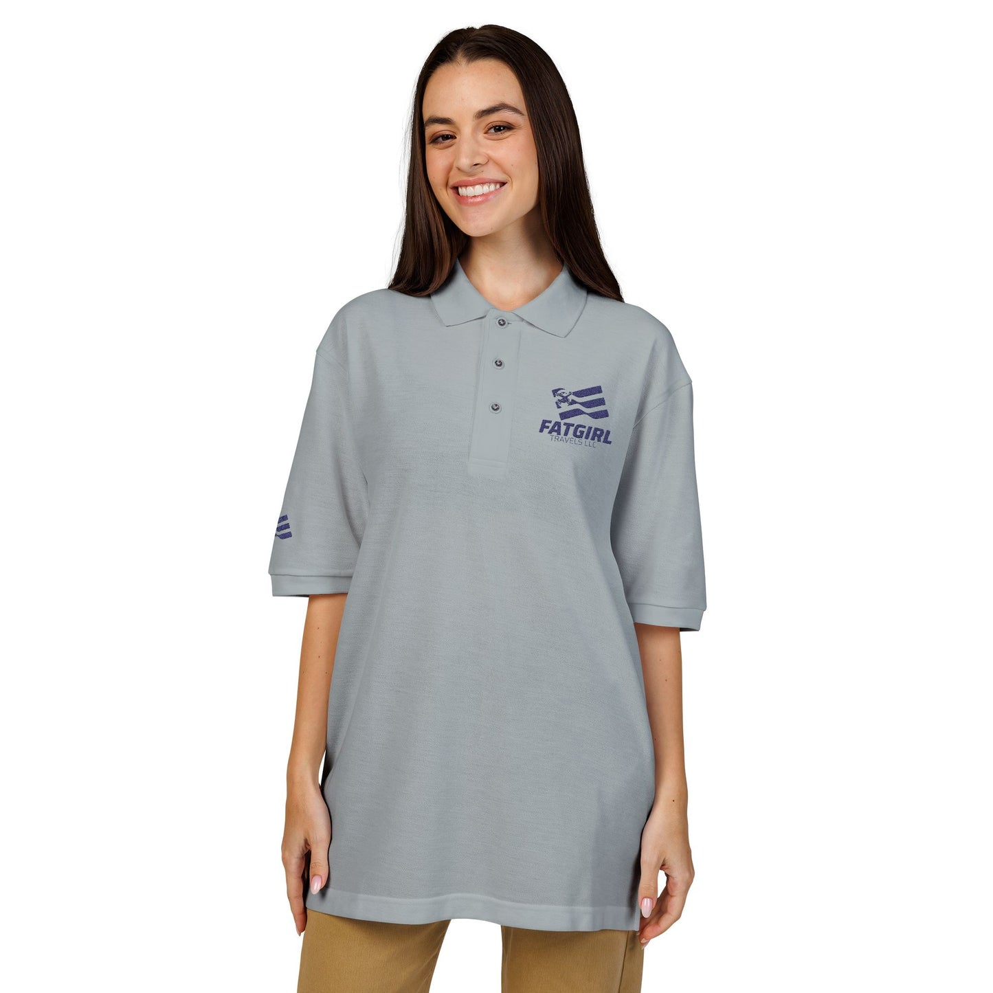 Embroidered 'Fatgirl' Logo Polo Shirt — Casual Branded Work & Team Polo