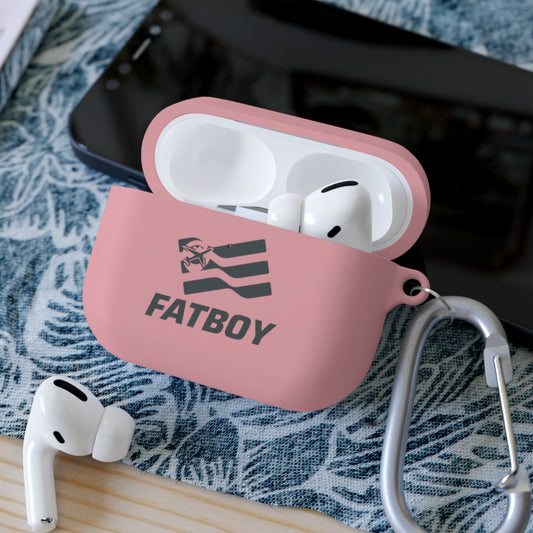 AirPods Case — "FATBOY Travels LLC" Logo Protective Cover with Carabiner