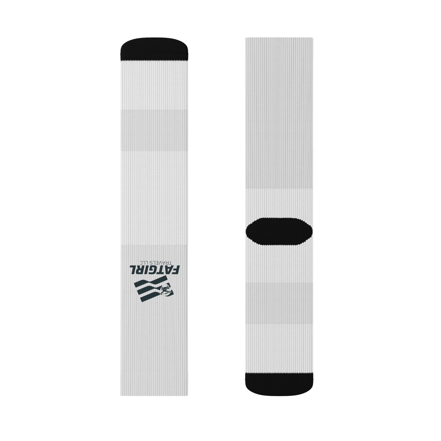 Sporty Sublimation Socks — 'GIRL' Logo Athletic Crew Socks