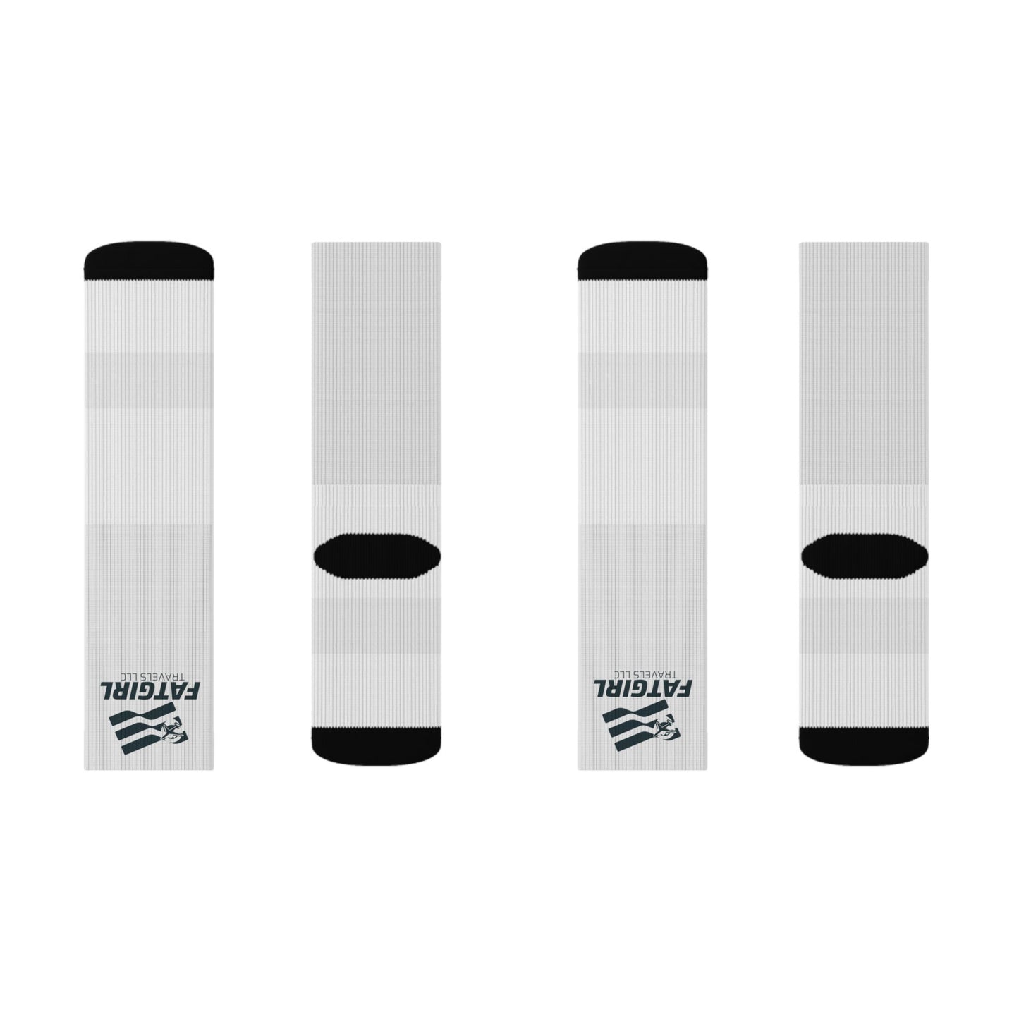 Sporty Sublimation Socks — 'GIRL' Logo Athletic Crew Socks
