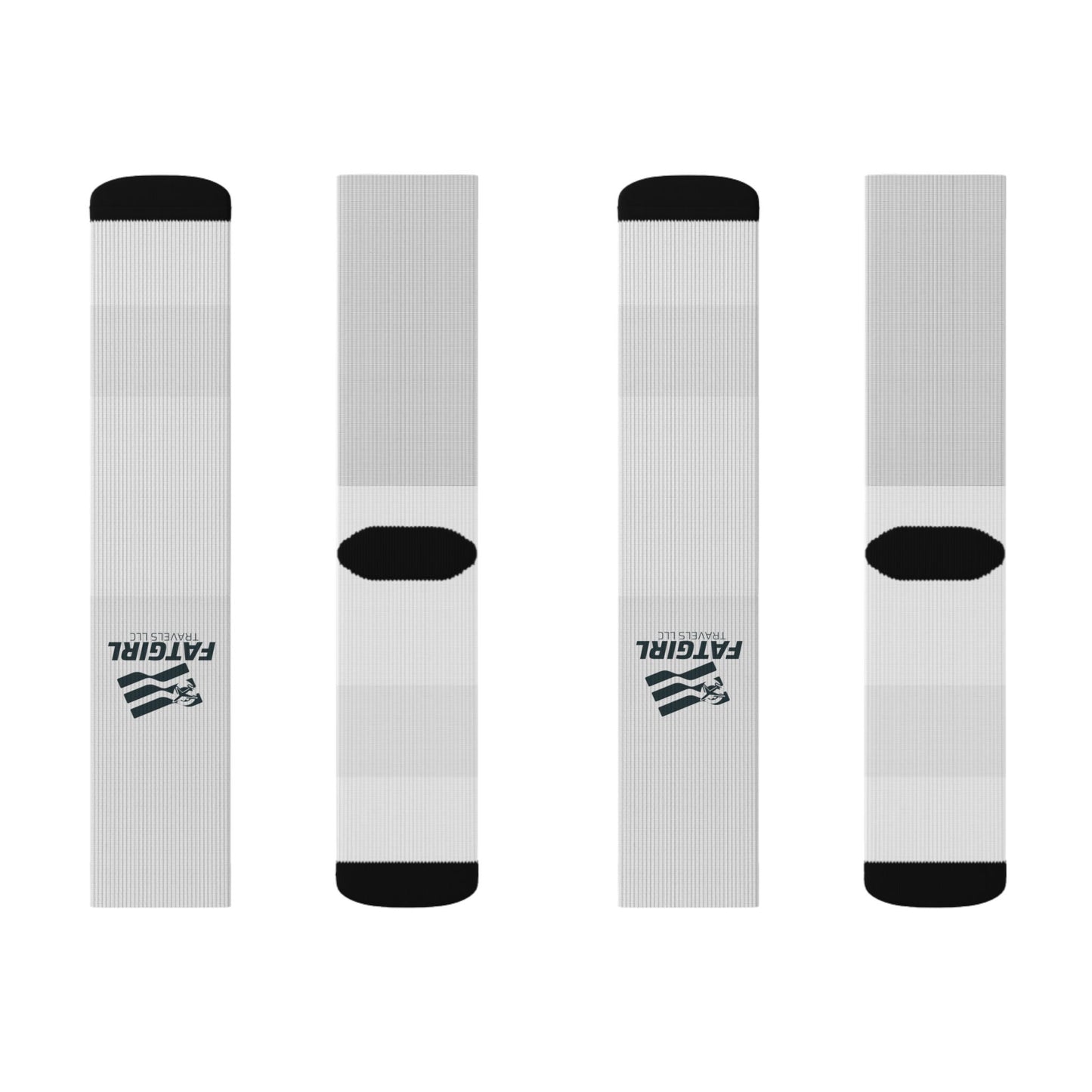 Sporty Sublimation Socks — 'GIRL' Logo Athletic Crew Socks