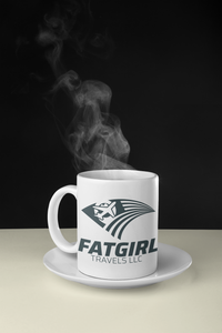 Fat Girl White glossy mug