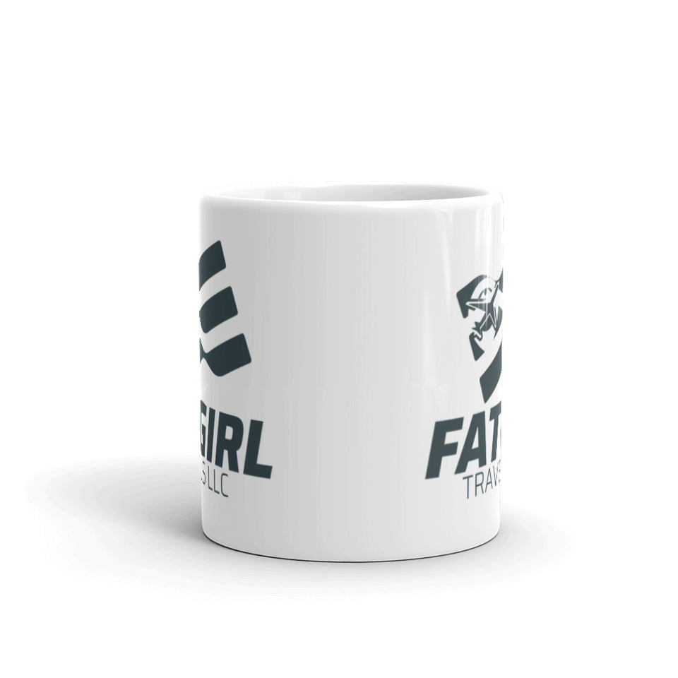 Fat Girl White glossy mug