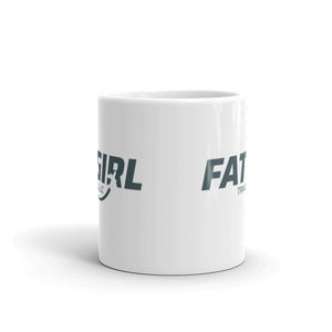 Fat Girl White glossy mug