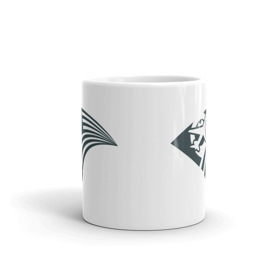 White glossy mug