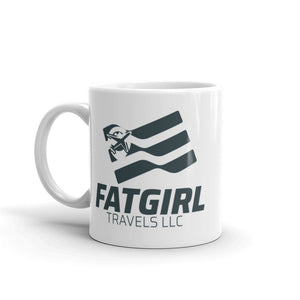 Fat Girl White glossy mug