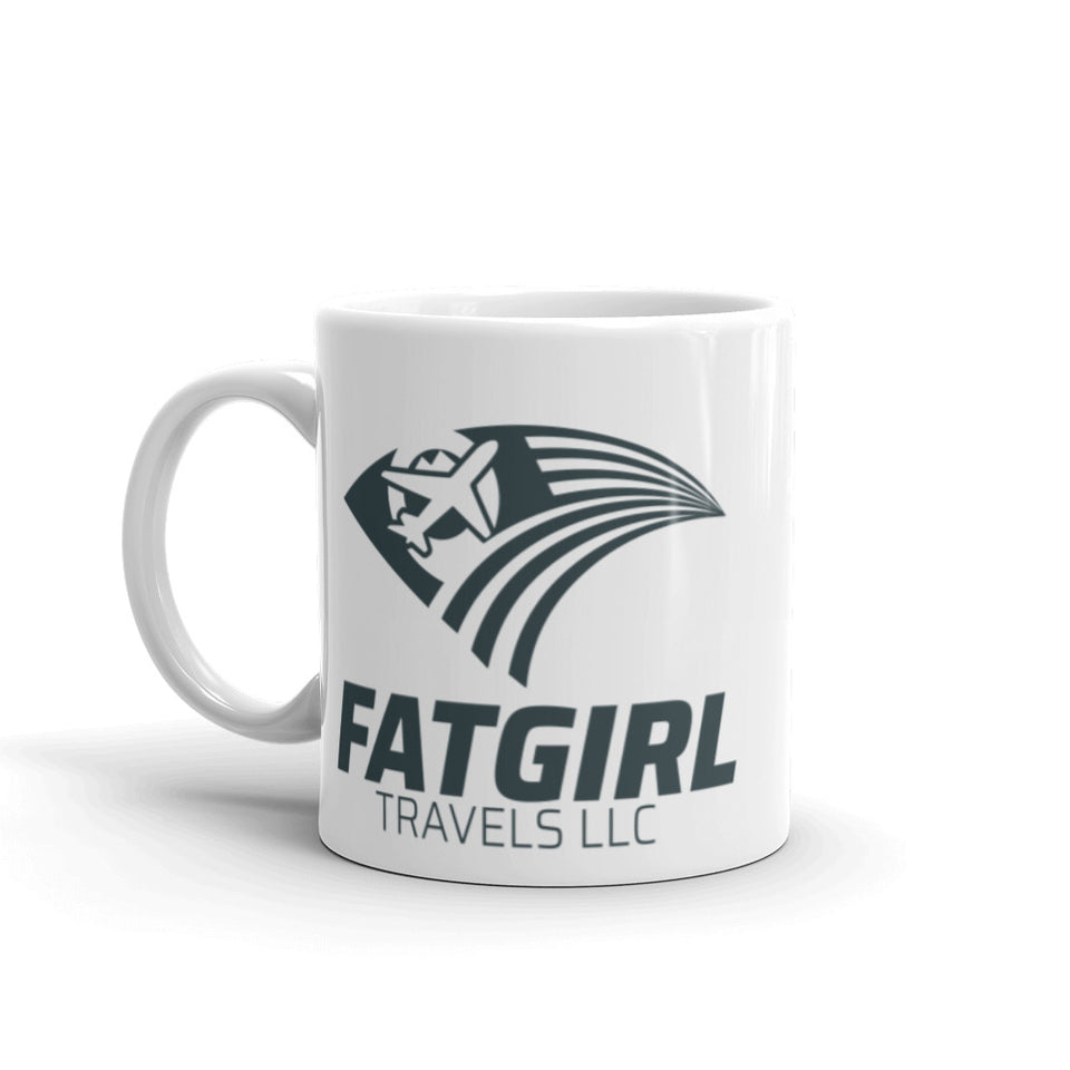 Fat Girl White glossy mug