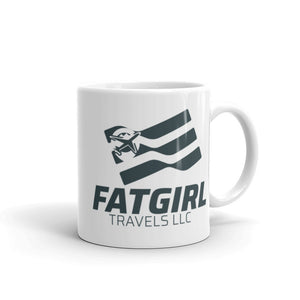 Fat Girl White glossy mug