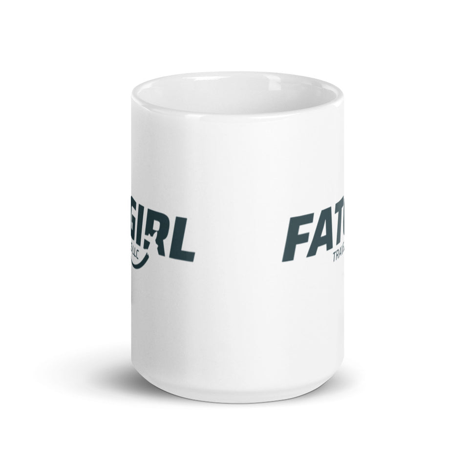 Fat Girl White glossy mug