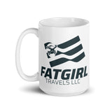 Fat Girl White glossy mug