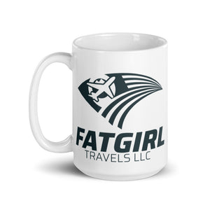 Fat Girl White glossy mug