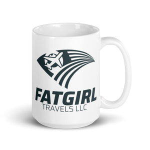 Fat Girl White glossy mug