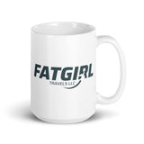 Fat Girl White glossy mug